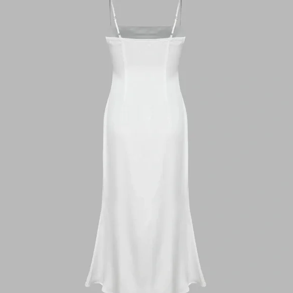 White Satin bachelorette dress - Picture 4 of 4